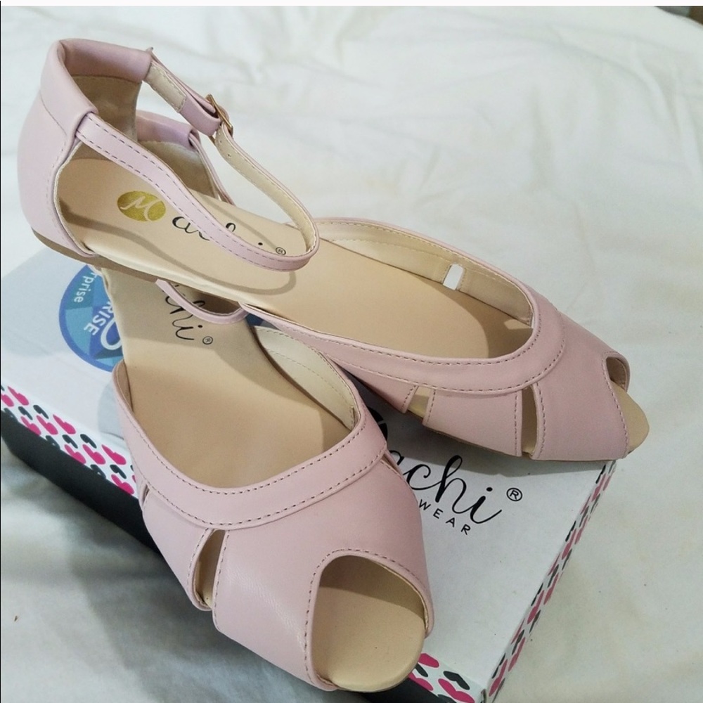 Machi Footwear Janina peep-toe flats